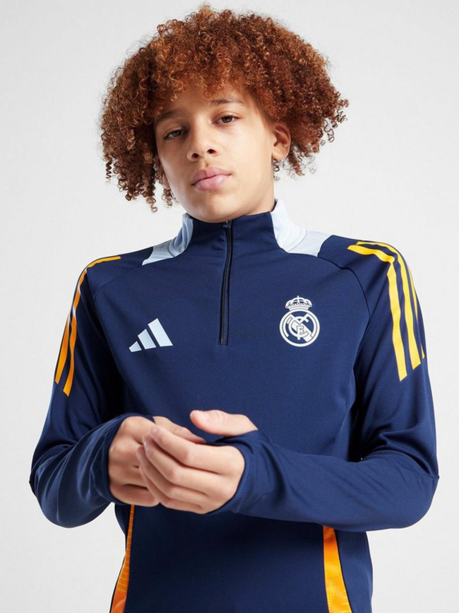 Sweat de football real madrid train bleu orange enfant - Adidas