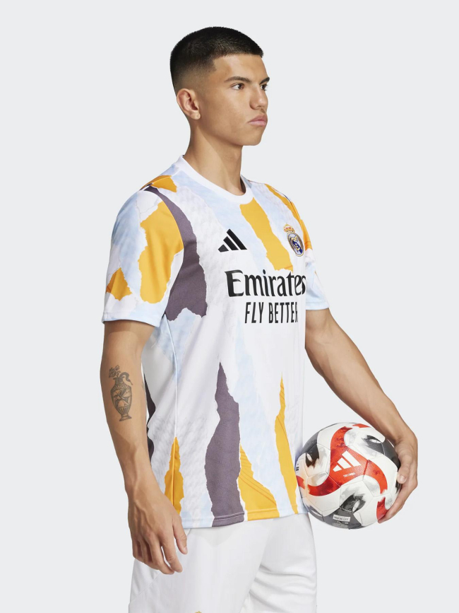 Maillot d'entrainement real madrid 24/25 blanc homme - Adidas