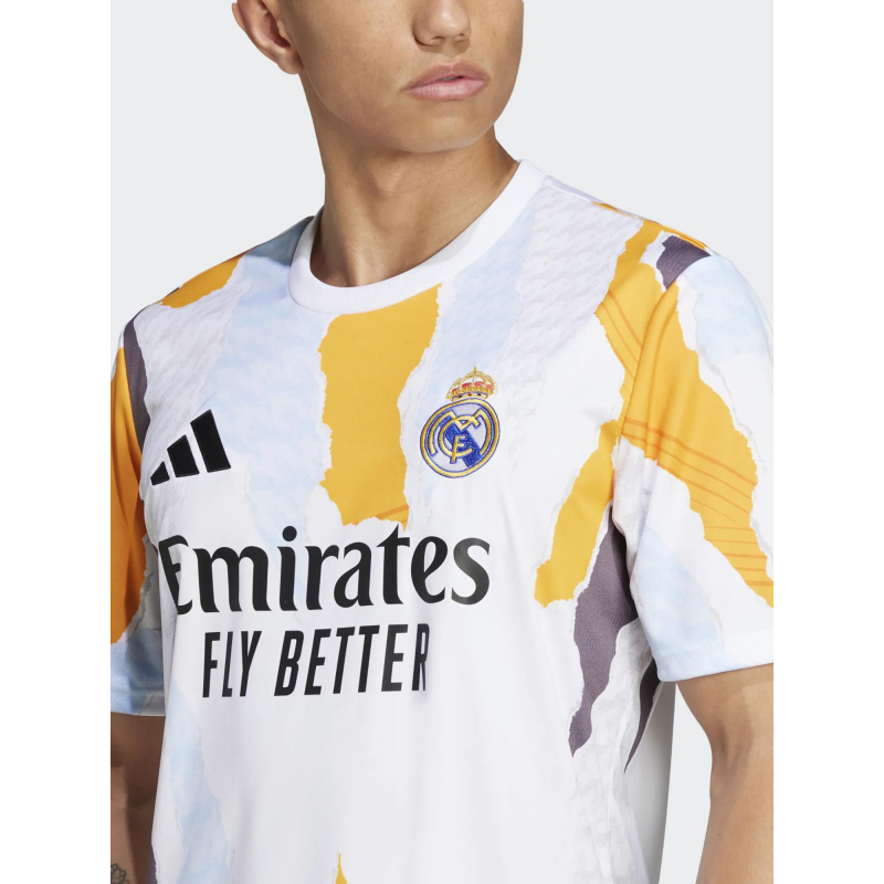 Maillot d'entrainement real madrid 24/25 blanc homme Adidas