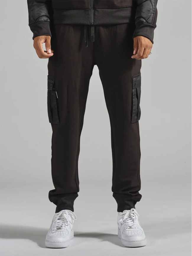 Pantalon jogging bradley noir homme - Double Hood