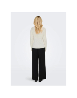 Pull col v geena blanc femme - Only