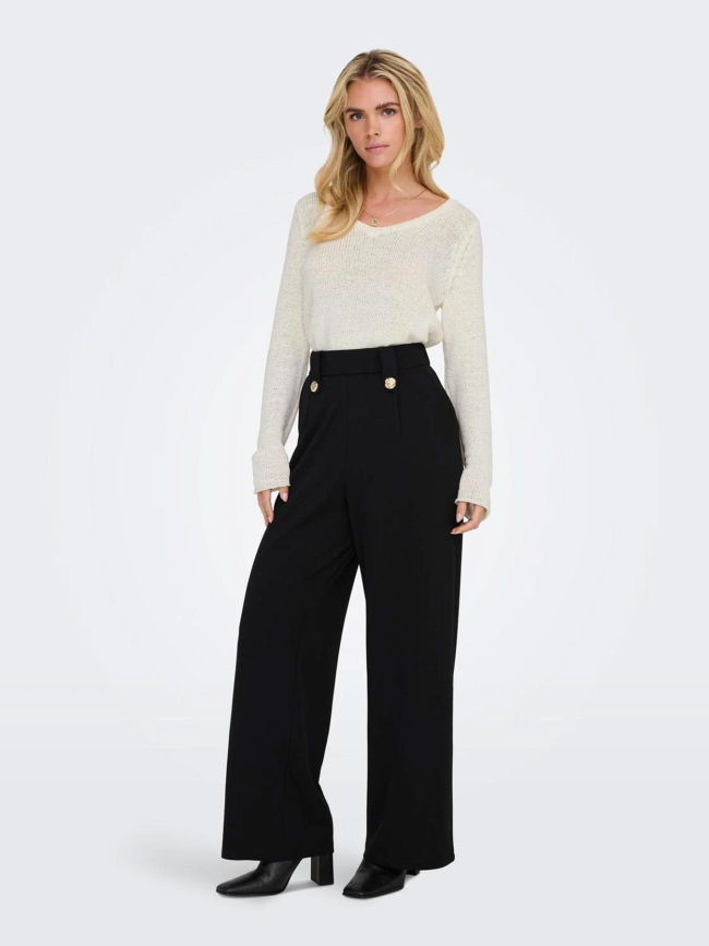 Pull col v geena blanc femme - Only