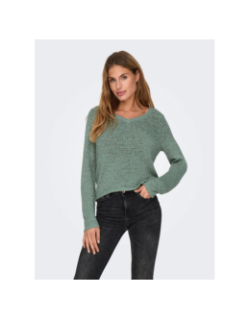 Pull col v geena vert femme - Only
