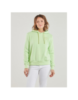 Sweat à capuche noli cœur paradise vert femme - Only