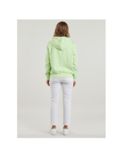 Sweat à capuche noli cœur paradise vert femme - Only