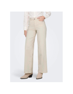 Jean taille haute wide leg fit onlmadison blanc femme - Only