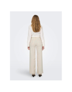 Jean taille haute wide leg fit onlmadison blanc femme - Only