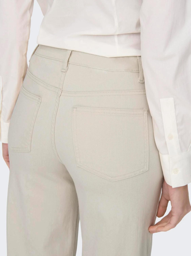 Jean taille haute wide leg fit onlmadison blanc femme - Only