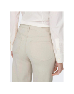 Jean taille haute wide leg fit onlmadison blanc femme - Only