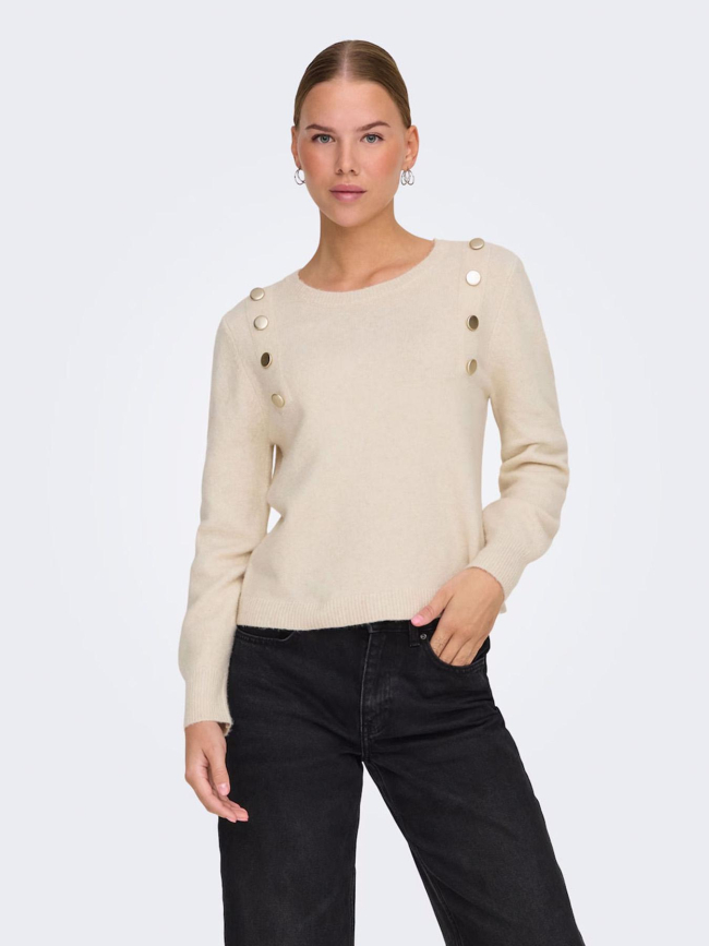 Pull jeanett écru blanc femme - Only