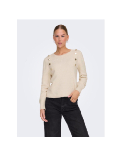 Pull jeanett écru blanc femme - Only