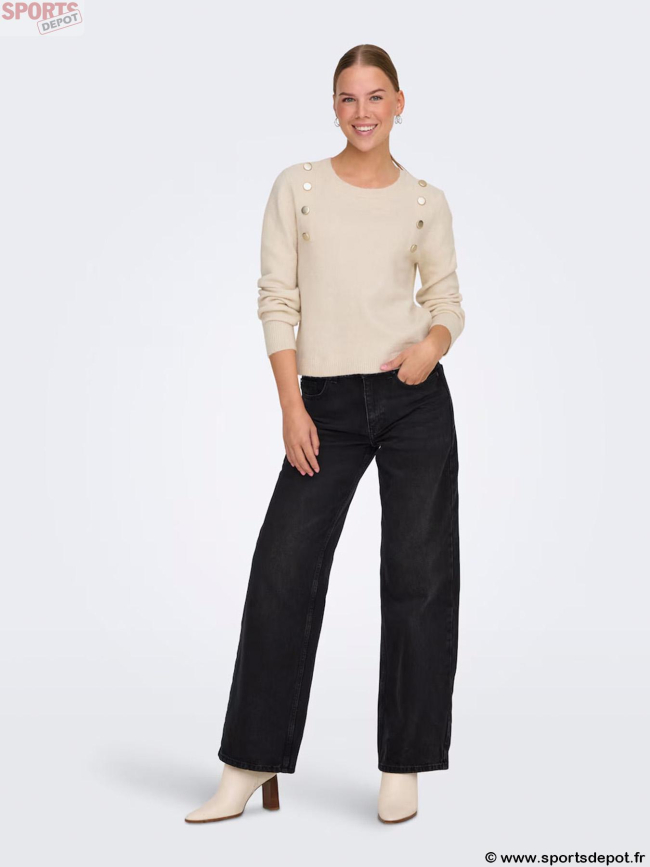 Pull jeanett écru blanc femme - Only