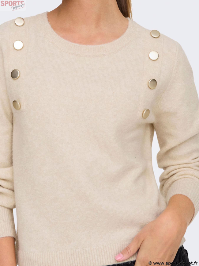 Pull jeanett écru blanc femme - Only