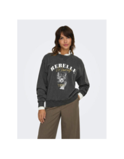 Sweat lucinda sauvage gris anthracite femme - Only