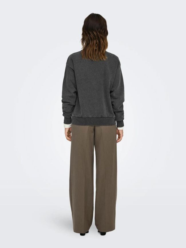 Sweat lucinda sauvage gris anthracite femme - Only