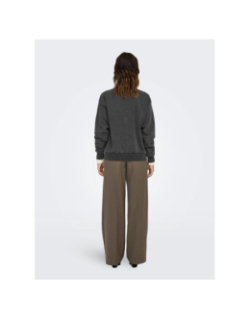 Sweat lucinda sauvage gris anthracite femme - Only