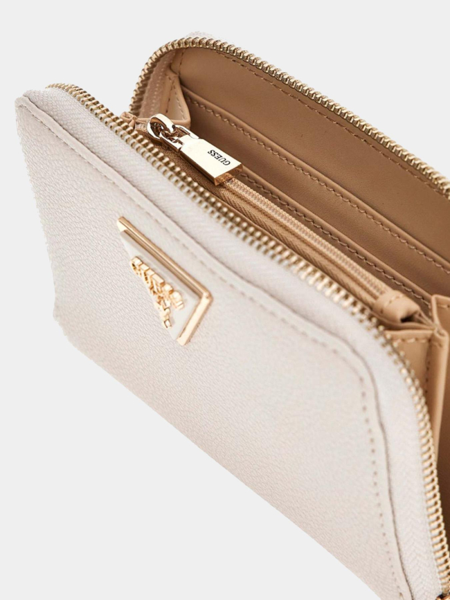 Portefeuille laurel medium beige femme - Guess
