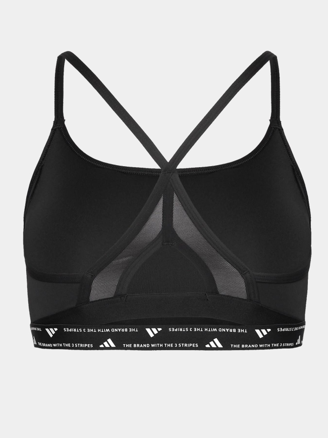Brassières de sport 3 bandes aeroreact noir femme - Adidas
