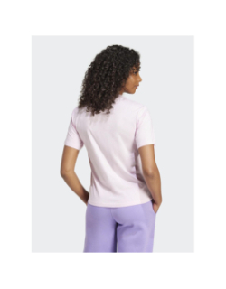 T-shirt uni logo brodé rose femme - Adidas