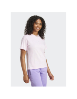 T-shirt uni logo brodé rose femme - Adidas