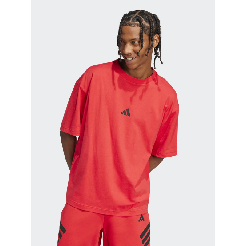 T-shirt à manches courtes future icons rouge homme - Adidas