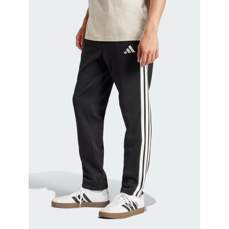Pantalon jogging 3 stripes fleece noir homme - Adidas