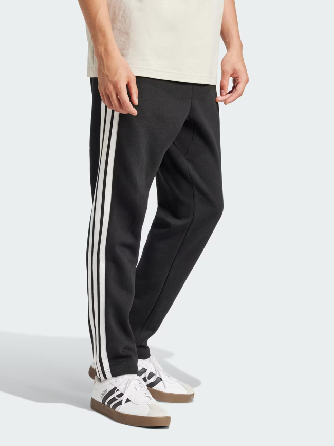 Pantalon jogging 3 stripes fleece noir homme - Adidas