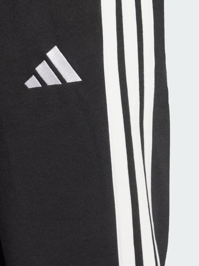 Pantalon jogging 3 stripes fleece noir homme - Adidas