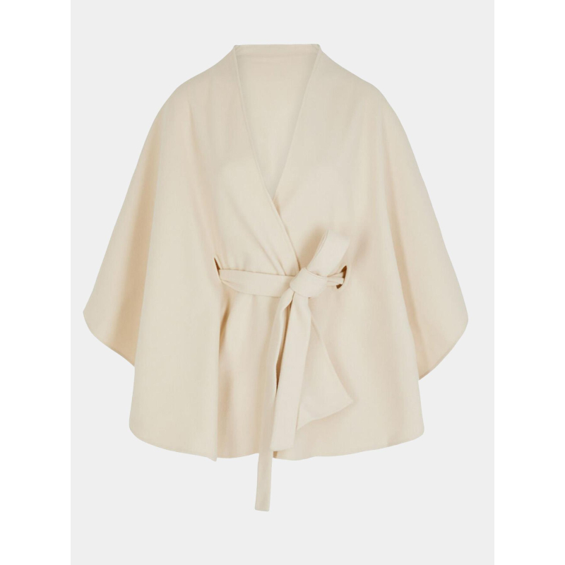 Cape ceinturée ivoire beige femme - Morgan