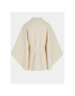 Cape ceinturée ivoire beige femme - Morgan