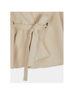 Cape ceinturée ivoire beige femme - Morgan