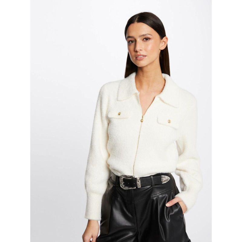 Gilet zippé domi ivoire blanc femme - Morgan