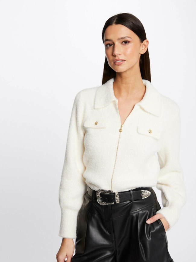 Gilet zippé domi ivoire blanc femme - Morgan