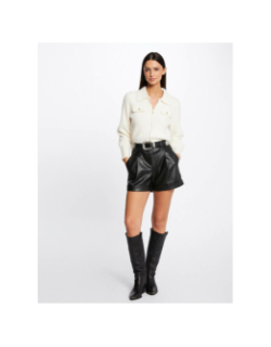 Gilet zippé domi ivoire blanc femme - Morgan