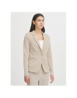Veste blazer kate pique beige femme - Ichi