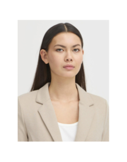Veste blazer kate pique beige femme - Ichi