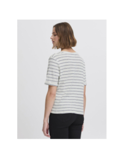T-shirt rayé nova blanc bleu femme - Ichi