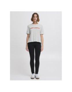 T-shirt rayé nova blanc bleu femme - Ichi