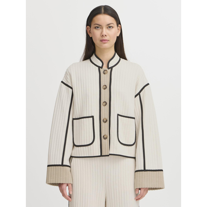 Veste matelassé ihkate quilted beige femme - Ichi