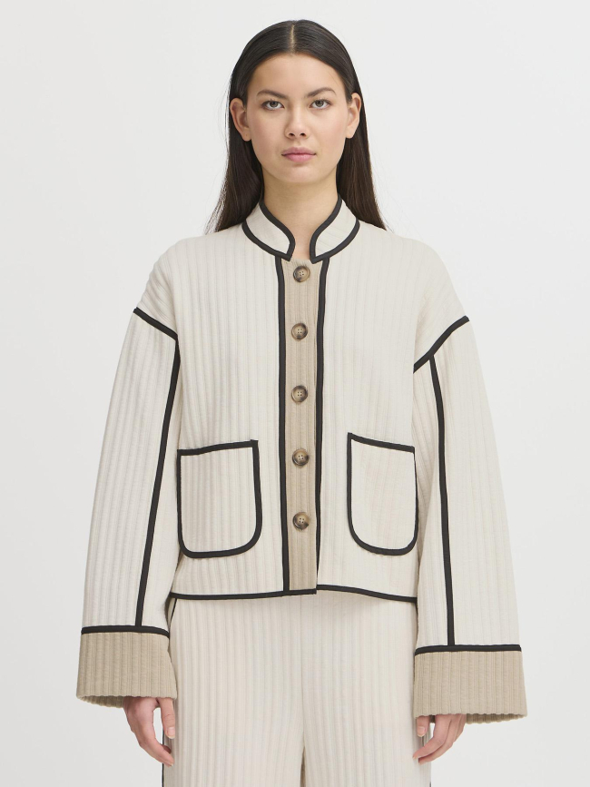 Veste matelassé ihkate quilted beige femme - Ichi