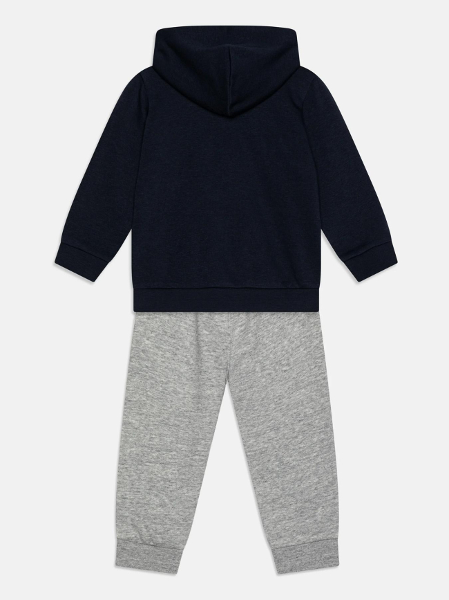 Ensemble sweat zippé capuche et jogging bleu gris enfant - Champion