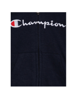 Ensemble sweat zippé capuche et jogging bleu gris enfant - Champion