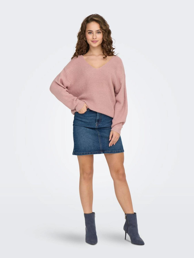 Pull col v justy maya rose femme - Jdy