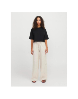 T-shirt crop uni loose andrea noir femme - Jjxx