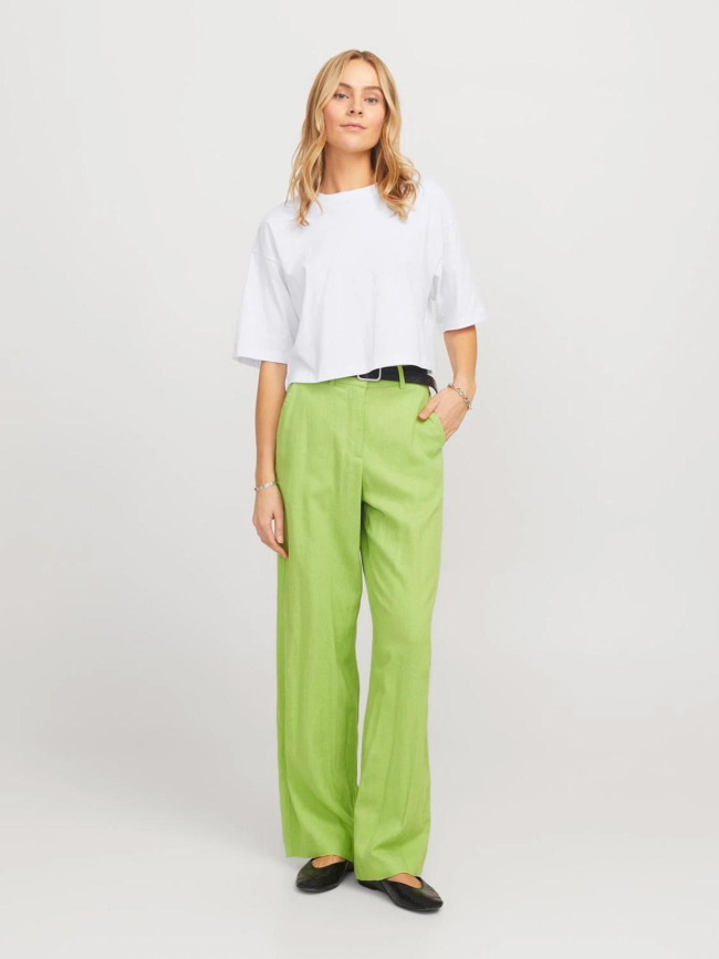 T-shirt crop uni loose andrea blanc femme - Jjxx