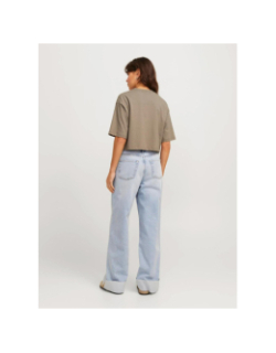 T-shirt crop uni loose andrea marron femme - Jjxx