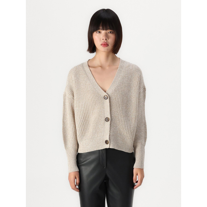 Gilet cardigan lea beige femme - Vero Moda