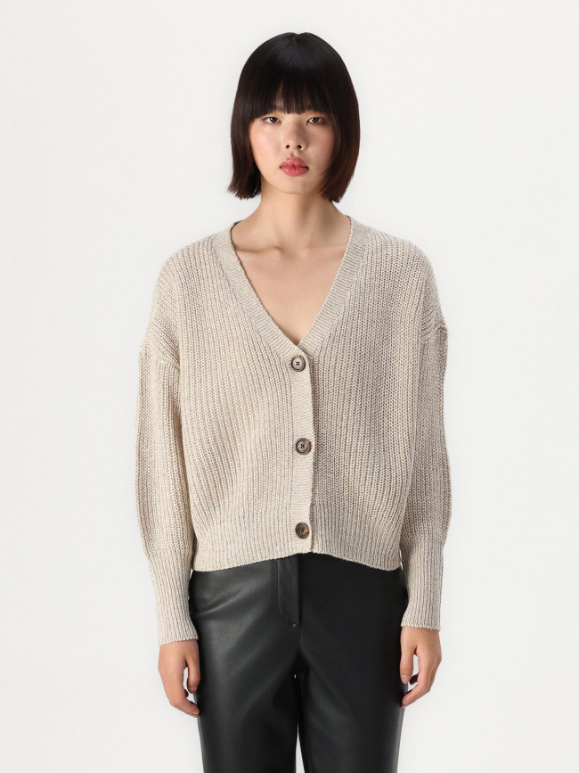 Gilet cardigan lea beige femme - Vero Moda