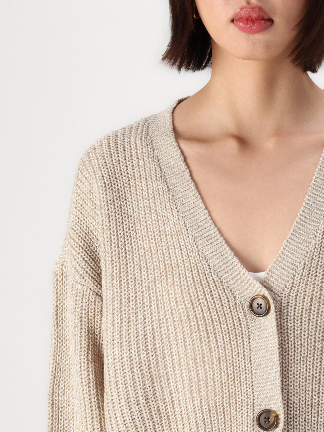 Gilet cardigan lea beige femme - Vero Moda
