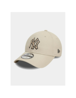 Casquette 9forty NY yankees team outline beige adulte - New Era